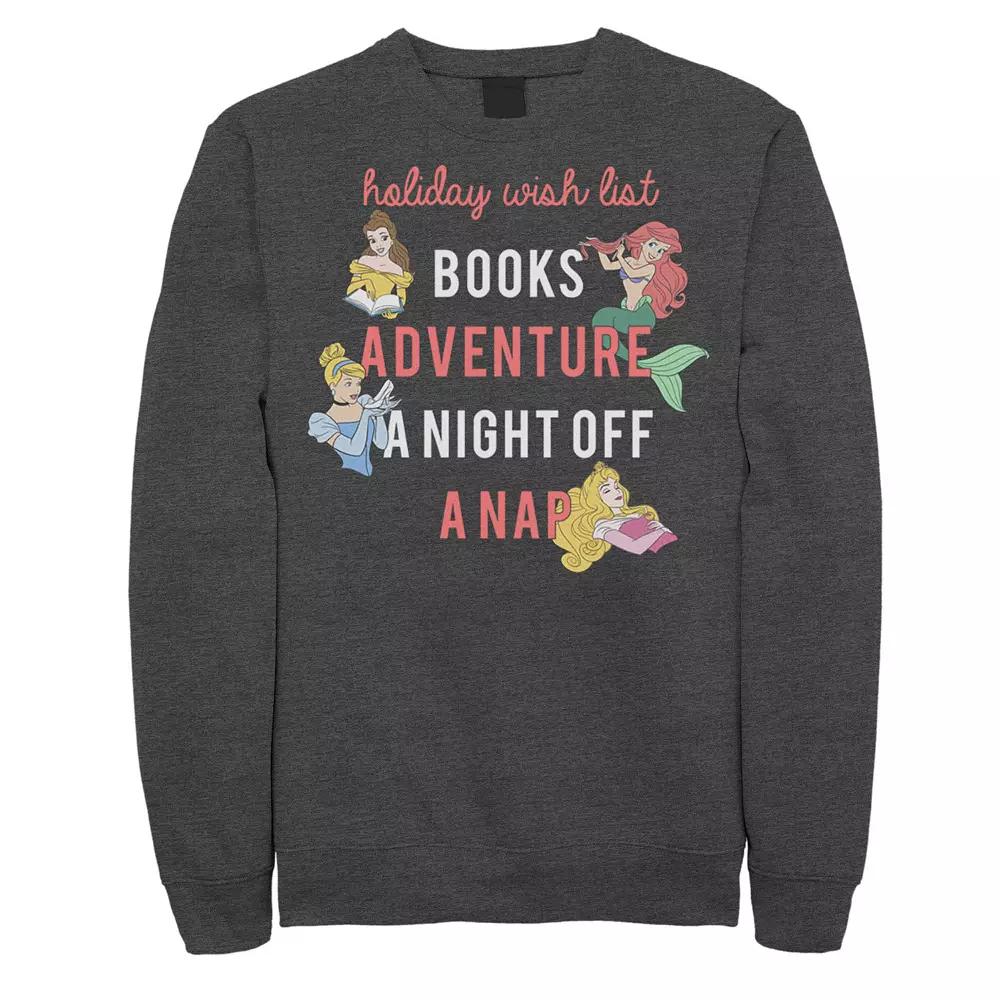 Men's Disney Princess Holiday Wish List Word Stack Fleece,  Product Image