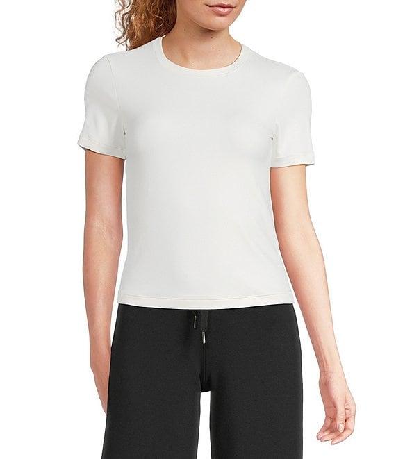 Spanx BareNaked Knit Short Sleeve Crew Neckline Pullover Tee Product Image
