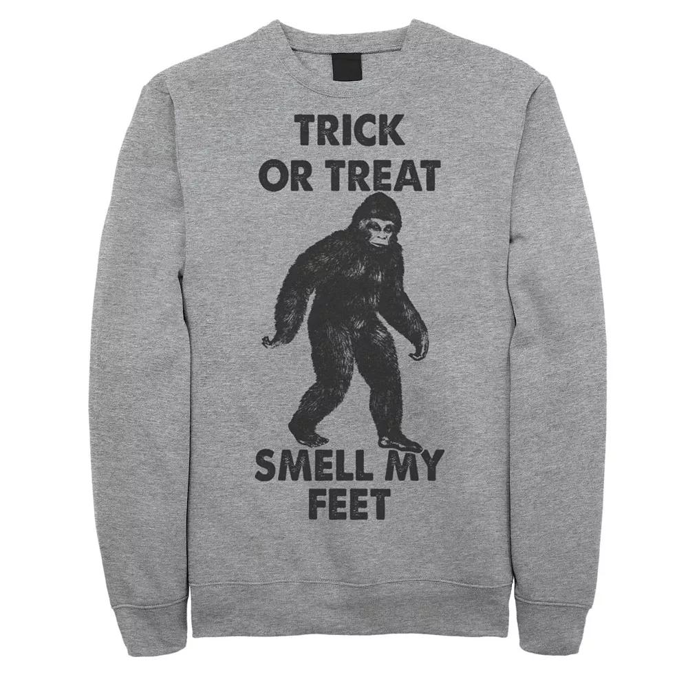 Men's Trick Or Treat Smell My Feet Bigfoot Halloween Fleece,  Product Image