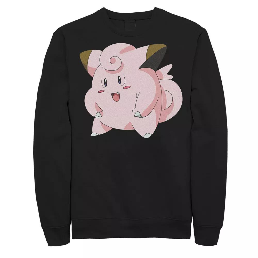 Big & Tall Pokemon Happy Pink Clefairy Profile Sweatshirt, Men's, Size: 3XB, Black Product Image