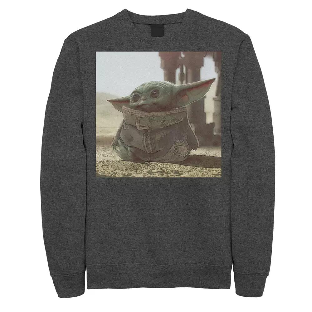 Men's Star Wars The Mandalorian The Child aka Baby Yoda Photograph Sweatshirt,  Product Image