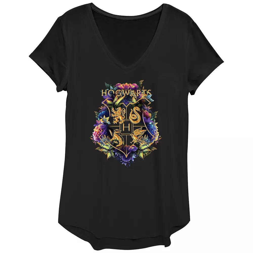 Women's Roses Eagle Peace Graphic Tee, Girl's, Size: XS, Black Product Image