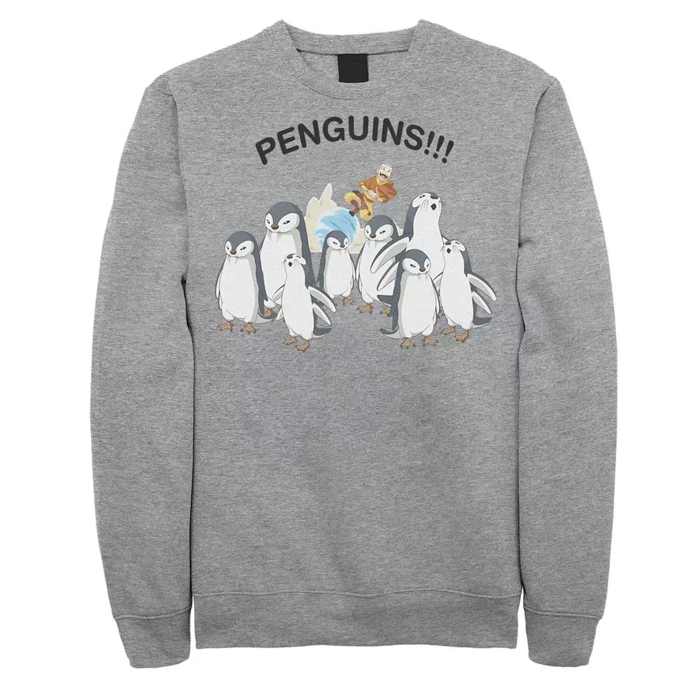 Men's Nickelodeon Avatar The Last Airbender Aang And Penguins!! Portrait Sweatshirt, Boy's,  Product Image