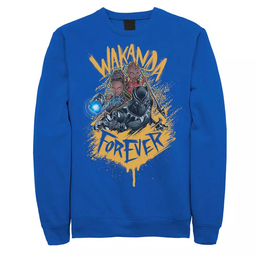 Men's Marvel Black Panther Group Shot Painted Sweatshirt,  Product Image