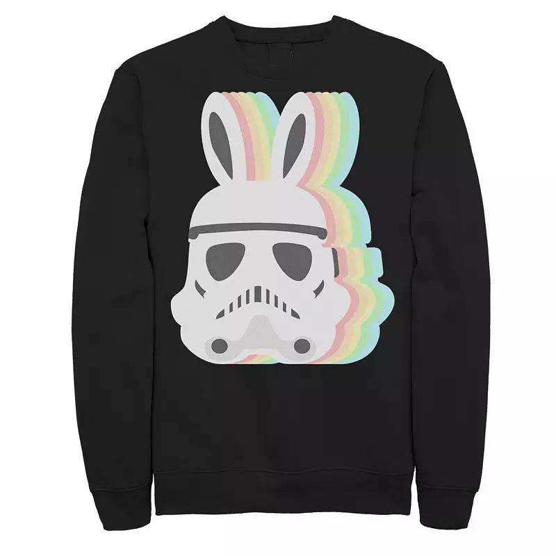 Big & Tall Star Wars Storm Trooper Pastel Bunny Ears Easter Sweatshirt, Men's, Size: Large Tall, Black Product Image
