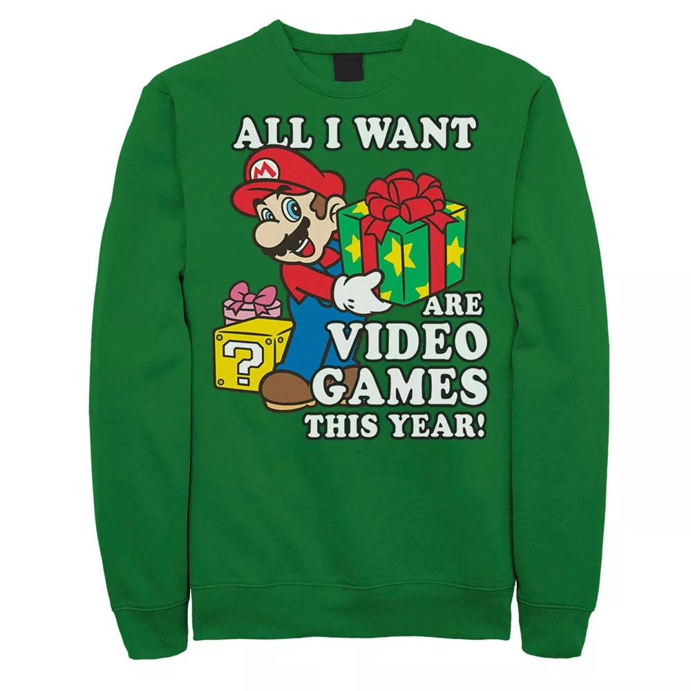 Mens Nintendo Super Mario I Want Video Games Present Sweatshirt Product Image