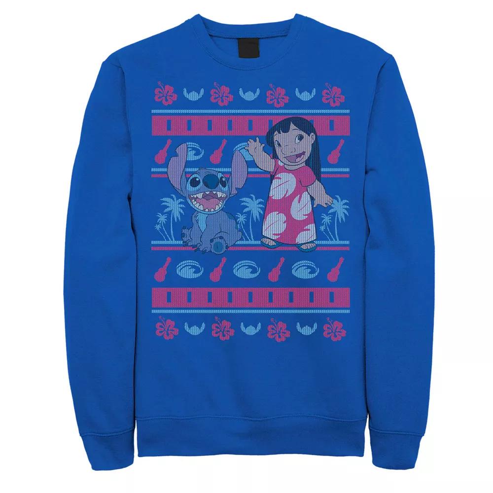 Men's Disney Lilo & Stitch Christmas Tropical Sweater Style Sweatshirt,  Product Image