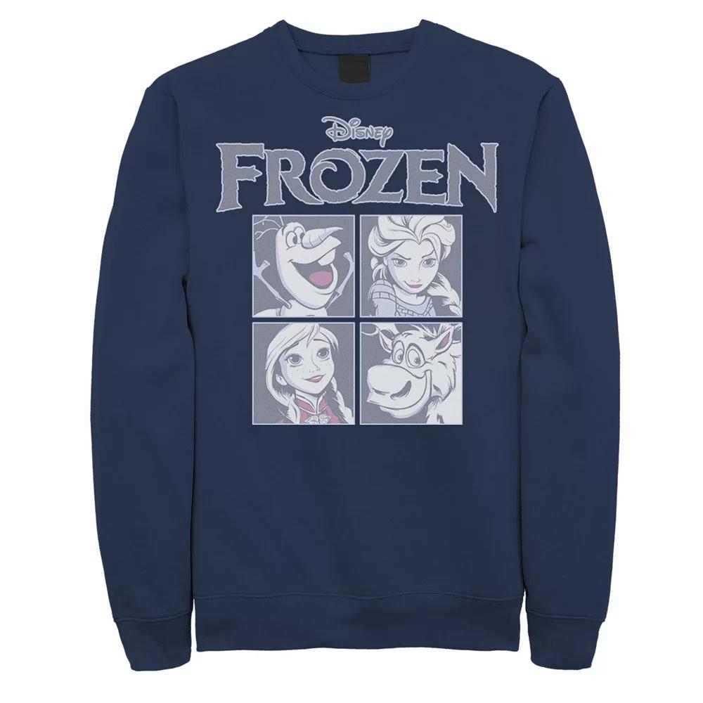 Disney's Frozen Blue Hue Character Portrait Grid Panels Men's Sweatshirt,  Product Image