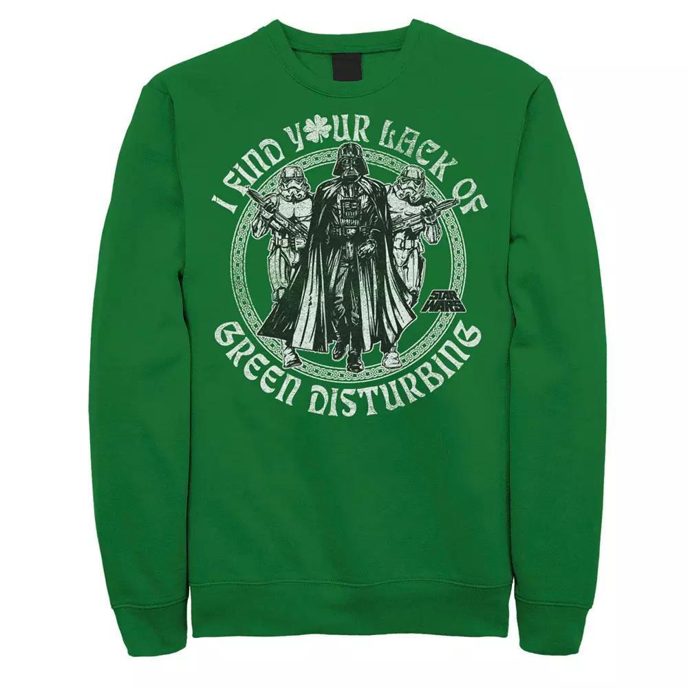 Men's Star Wars Darth Vader "I Find Your Lack Of Green Disturbing" St. Patrick's Day Sweatshirt, Size: Medium, Kelly Product Image
