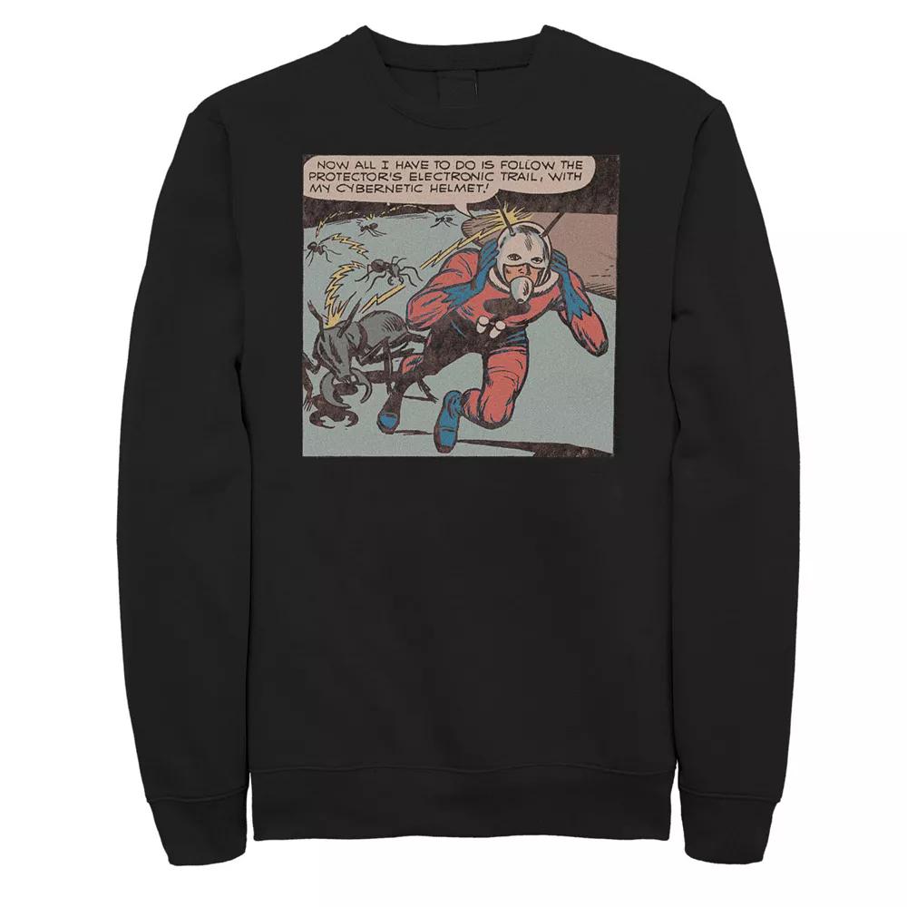 Big & Tall Marvel Ant-Man Comic-book Panel Fleece Sweatshirt, Men's, Size: 3XL Tall, Black Product Image