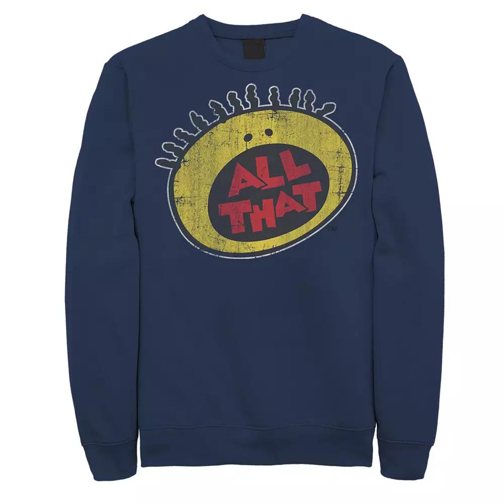 Men's Nickelodeon All That Classic Vintage Face Logo Title Graphic Fleece Pullover,  Product Image