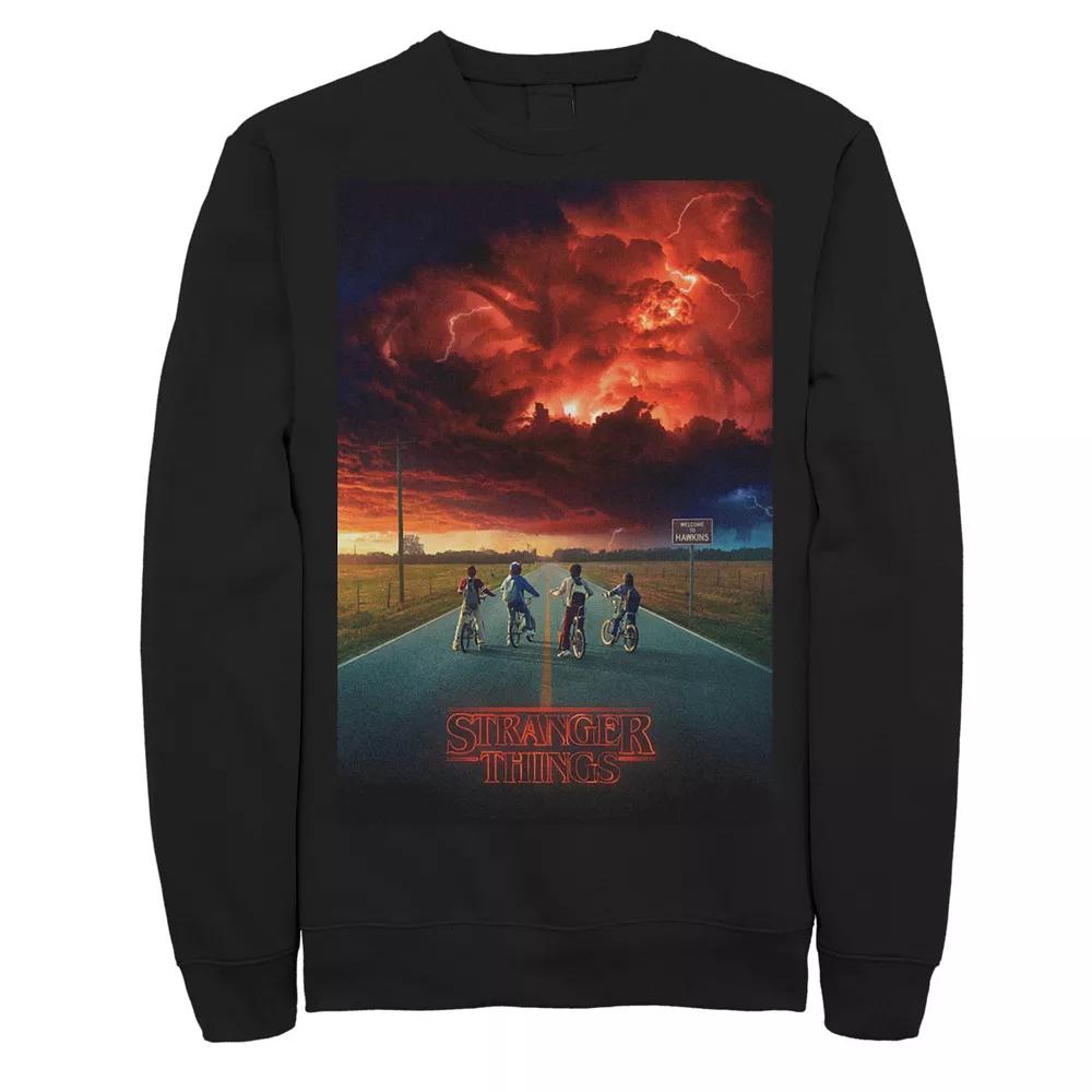 Big & Tall Stranger Things Demogorgon Cloud Poster Fleece Sweatshirt, Men's,  Product Image