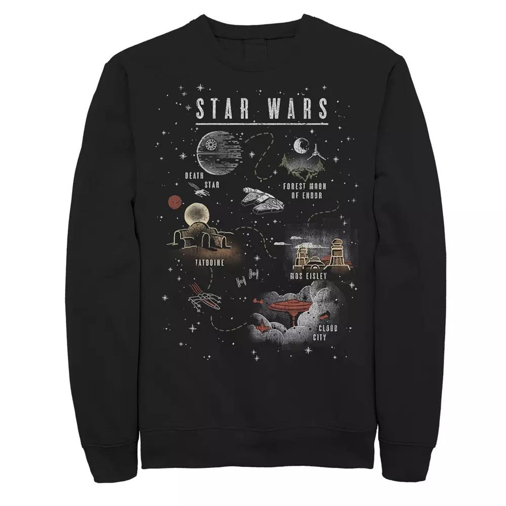 Men's Star Wars Map To The Galaxy Vintage Sweatshirt,  Product Image