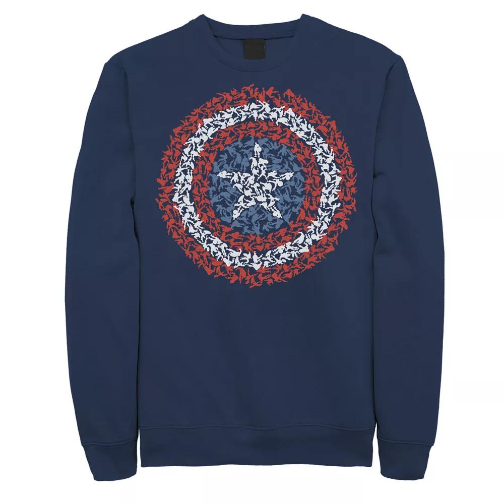 Men's Marvel Captain America Shield Build Up Sweatshirt Sweatshirt,  Product Image