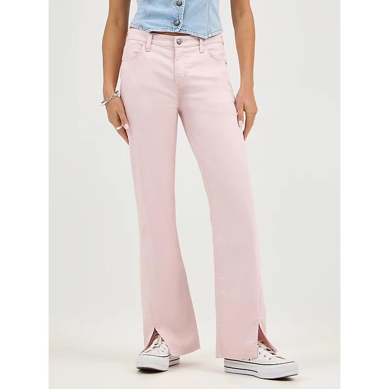 Womens Forward Curved Seam Split Bootcut Jeans Product Image