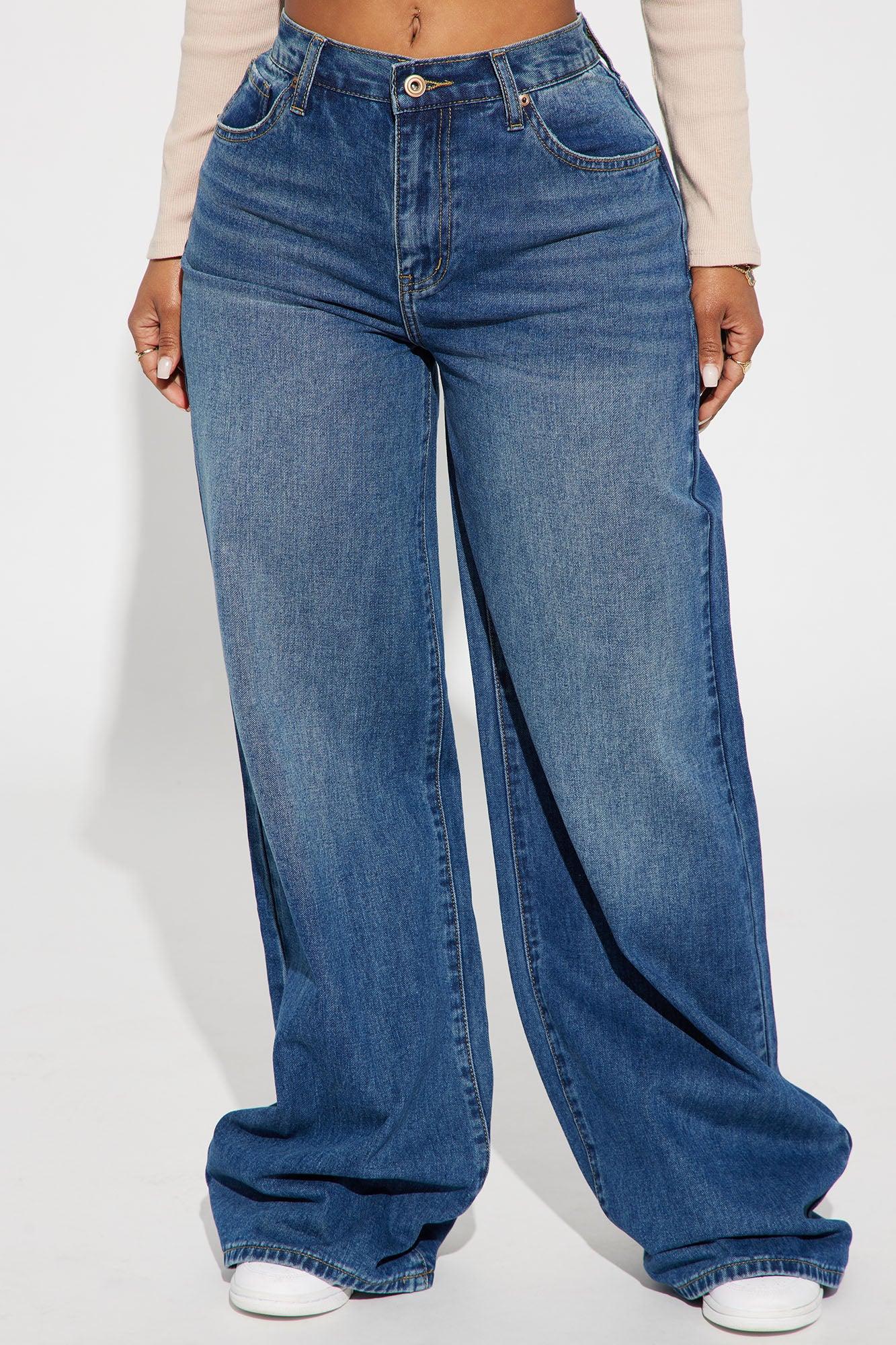 Chelsea Drop Waist Baggy Jeans - Medium Wash Product Image