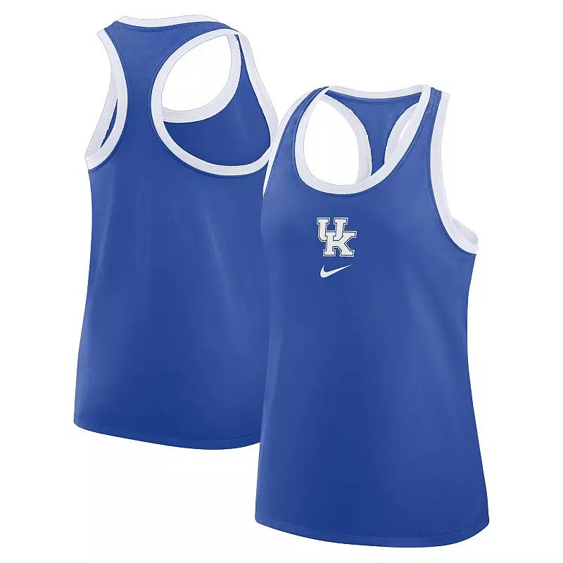 Women's Nike Royal Kentucky Wildcats Primetime Tri-Blend Racerback Tank Top,  Product Image