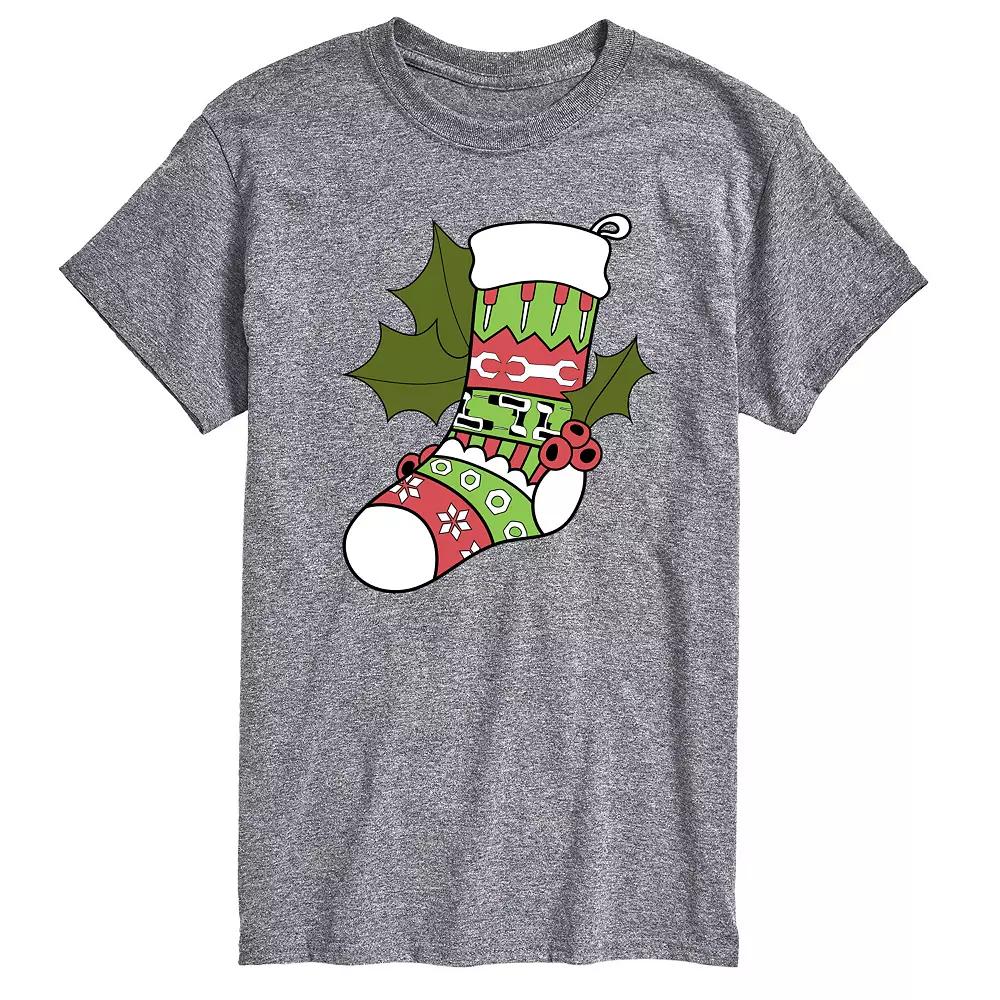 Big & Tall Fair Isle Tool Stocking Graphic Tee, Men's,  Product Image