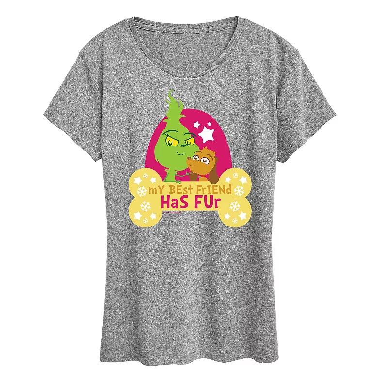Women's Dr. Seuss Little Grinch Best Friend Has Fur Graphic Tee, Girl's,  Product Image