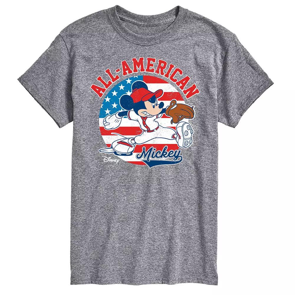 Disney's Mickey Mouse Men's All-American Baseball Graphic Tee,  Product Image