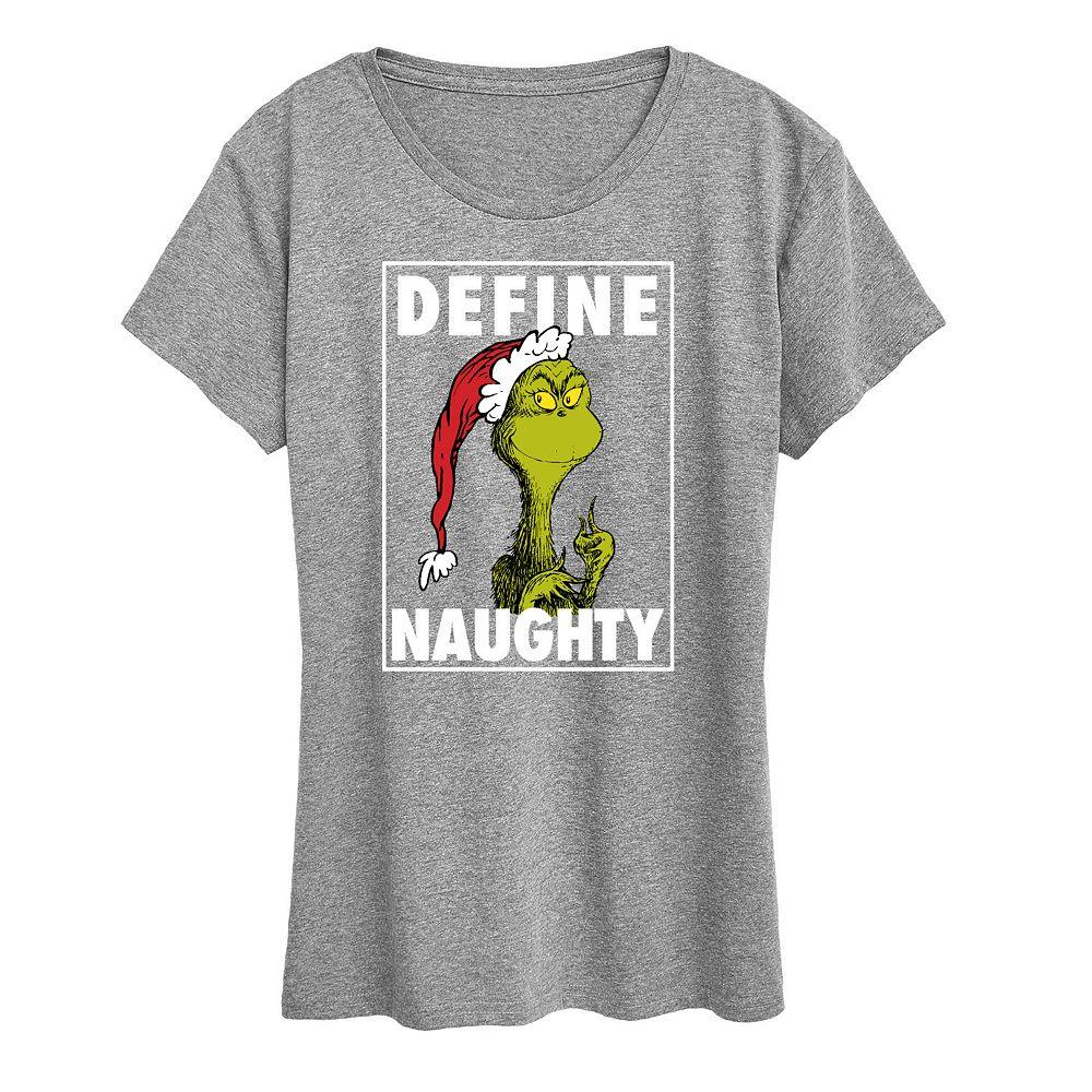 Women's Dr. Seuss The Grinch Define Naughty Graphic Tee, Girl's,  Product Image
