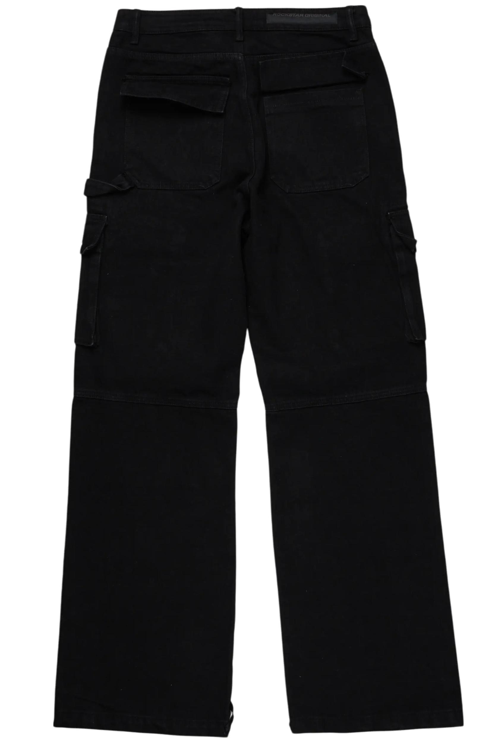 Baha Black Painter Baggy Cargo Jean Male Product Image