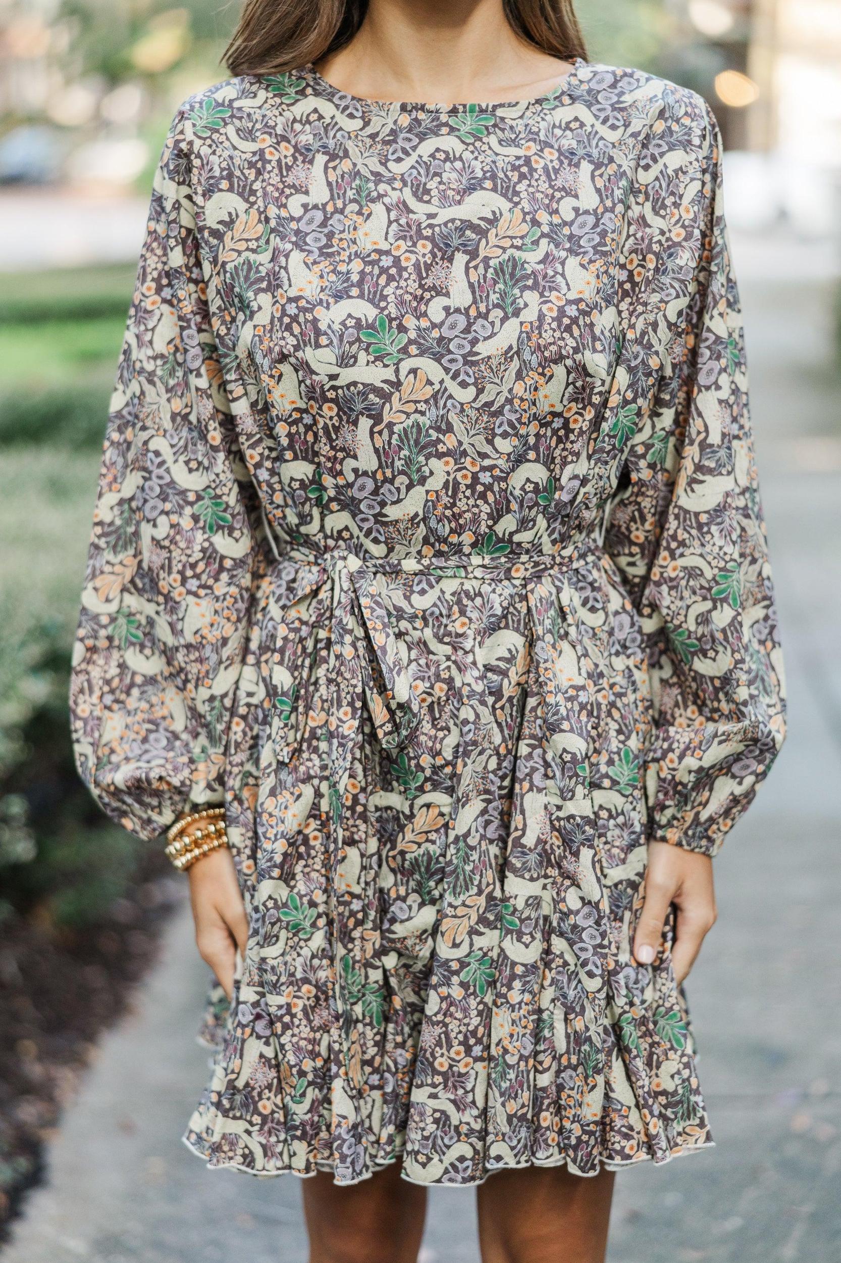 Get Closer Plum Purple Printed Dress Female Product Image