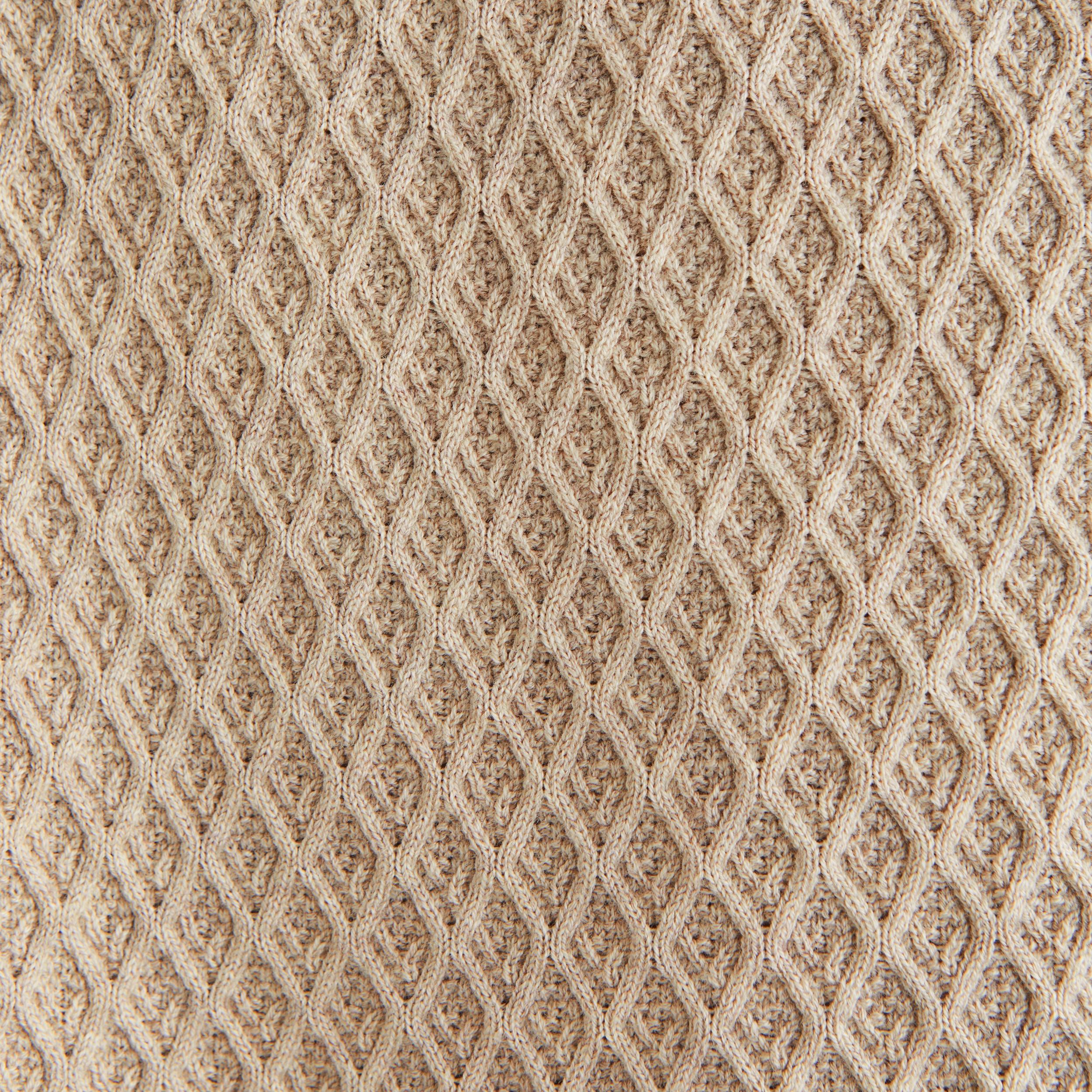 Diamond Stitch Button-Through Sweater Polo Product Image