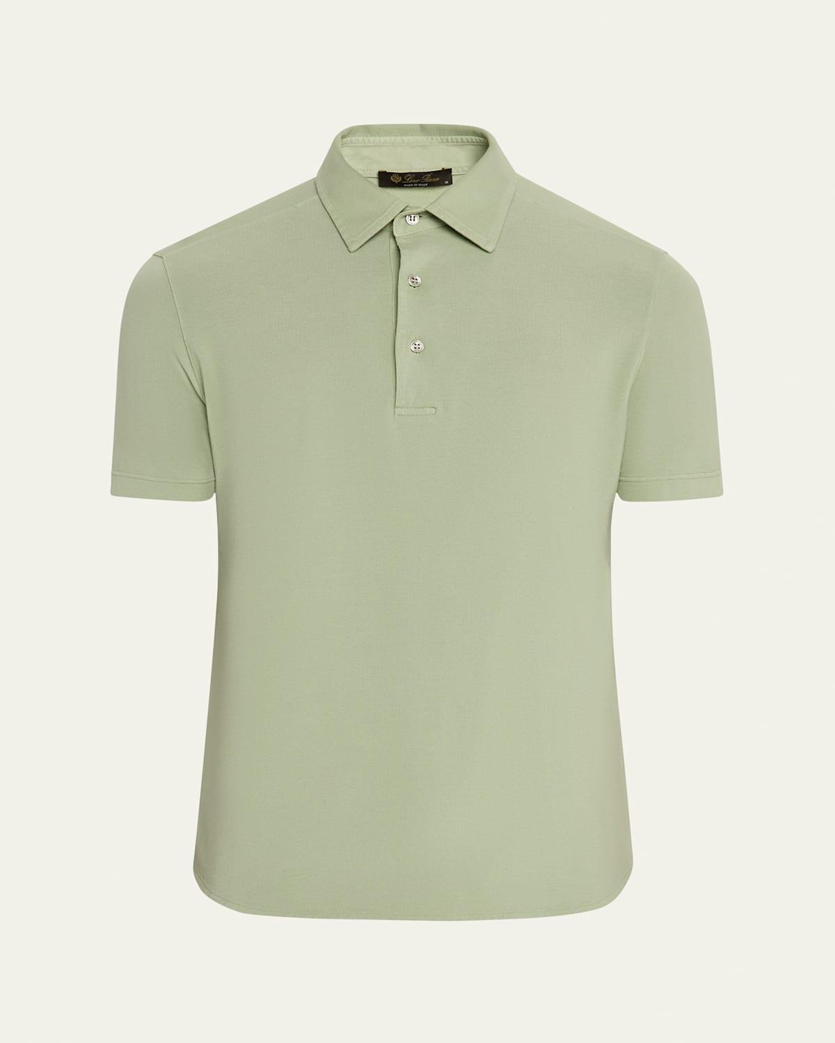 Men's Cotton Pique Polo Shirt Product Image