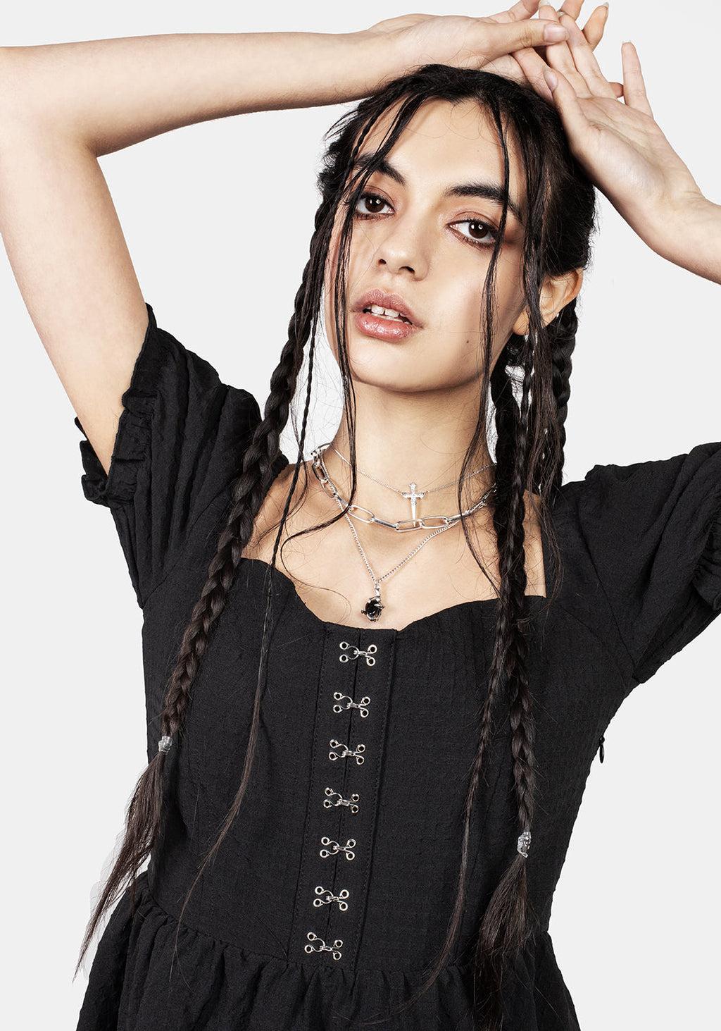 Mortem Ruffle Mini Dress Product Image