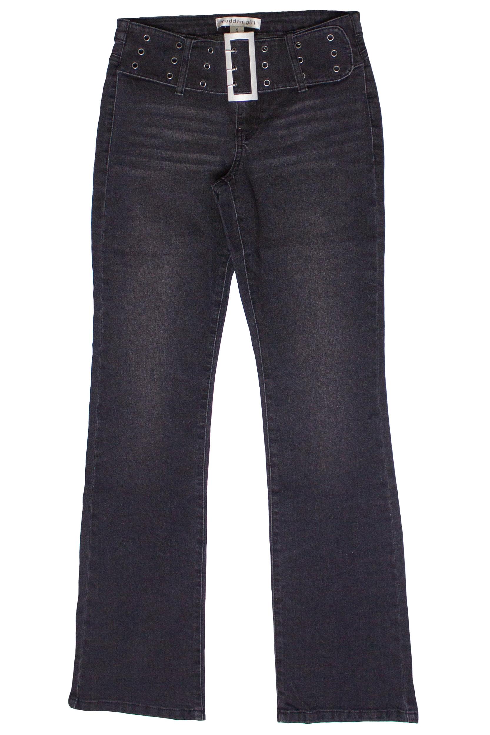 Low Rise Bootcut Belted Jeans Product Image