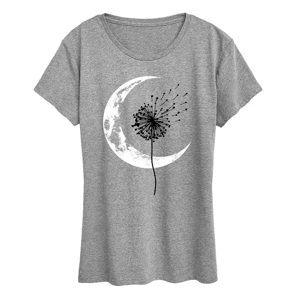 Women's Dandelion Crescent Moon Graphic Tee, Girl's,  Product Image