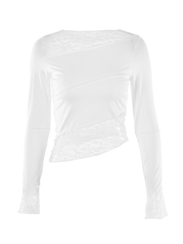 Paneled Long Sleeve Mesh Tee Product Image
