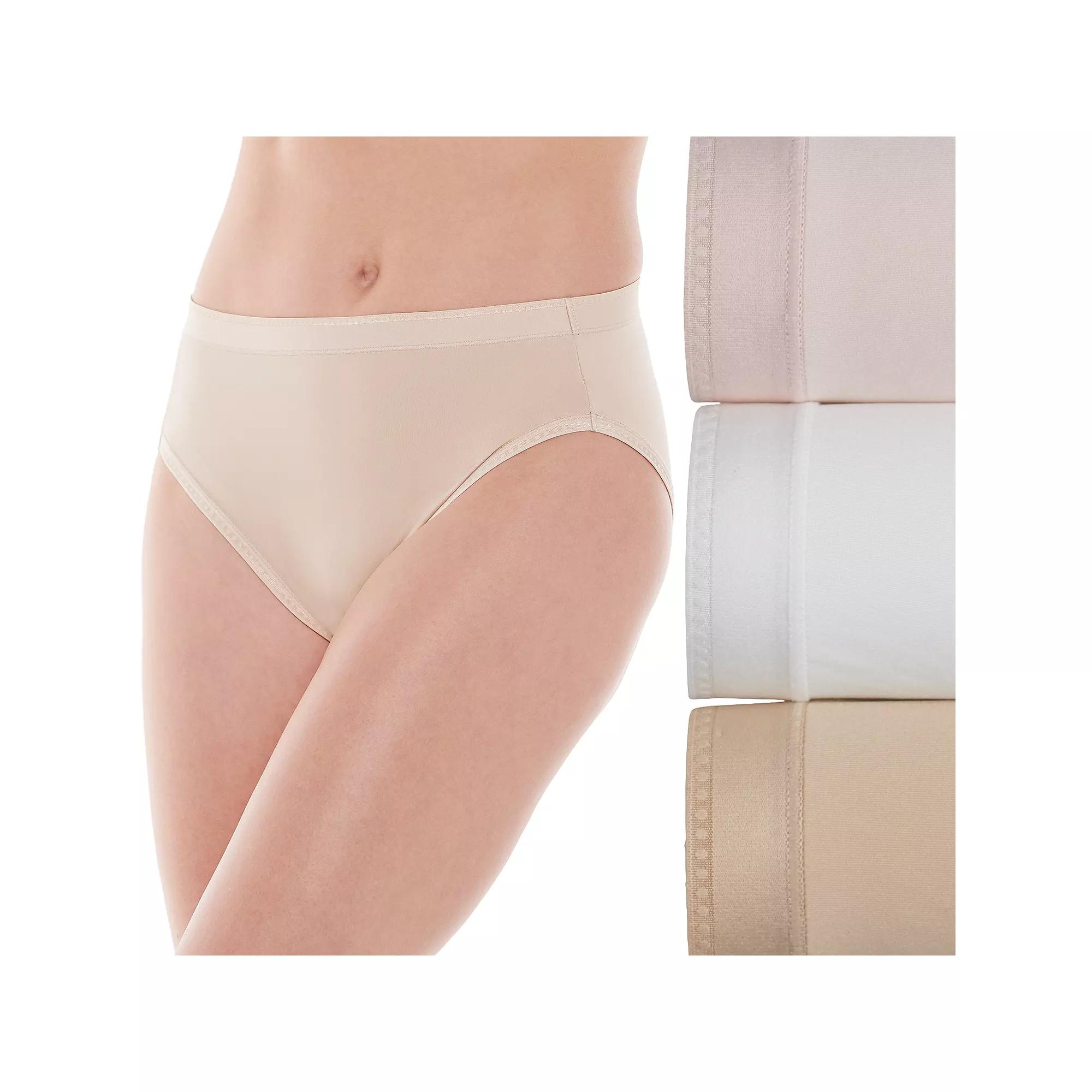 Women's Vanity Fair Lingerie® 3-Pack Comfort Where it Counts Hicut Panties 13464,  Product Image
