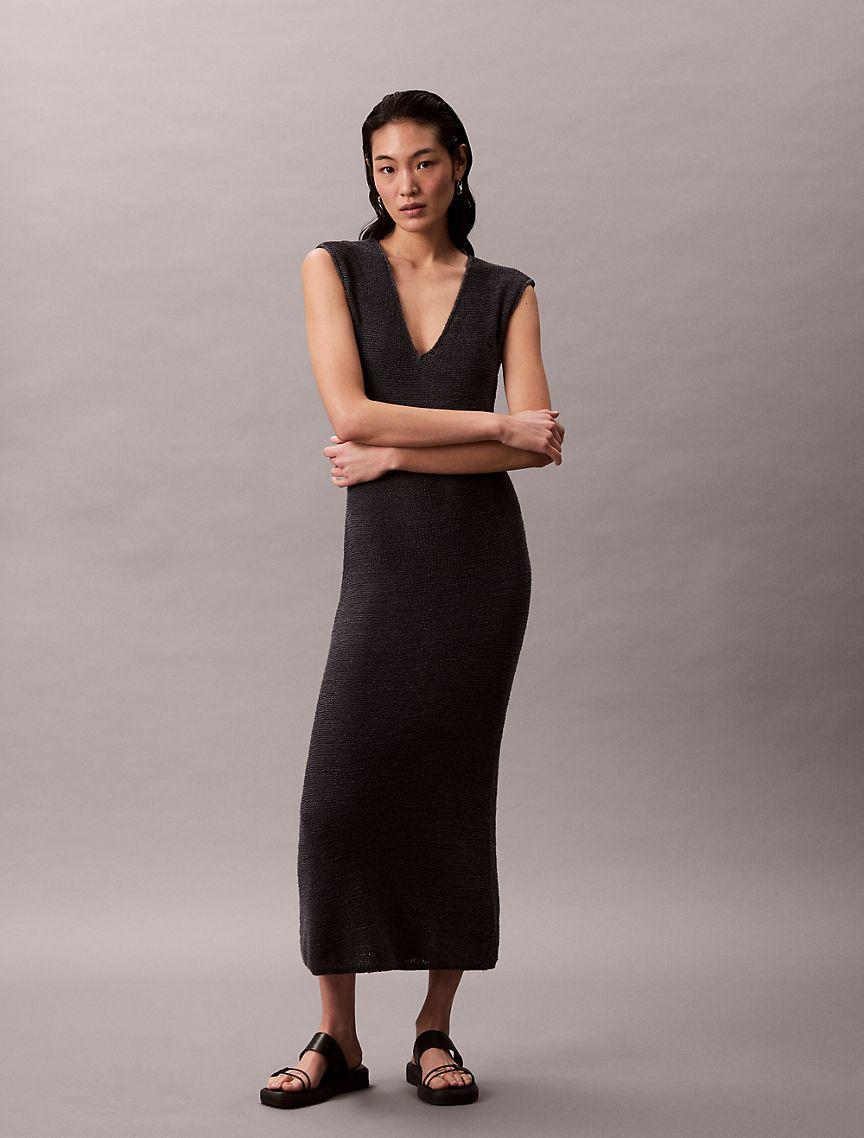 Knit Sleeveless Midi Dress Product Image