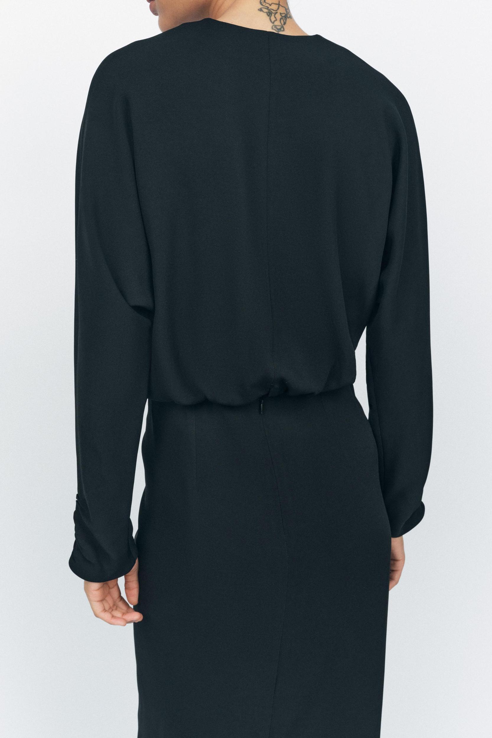 DRAPED MIDI DRESS ZW COLLECTION Product Image