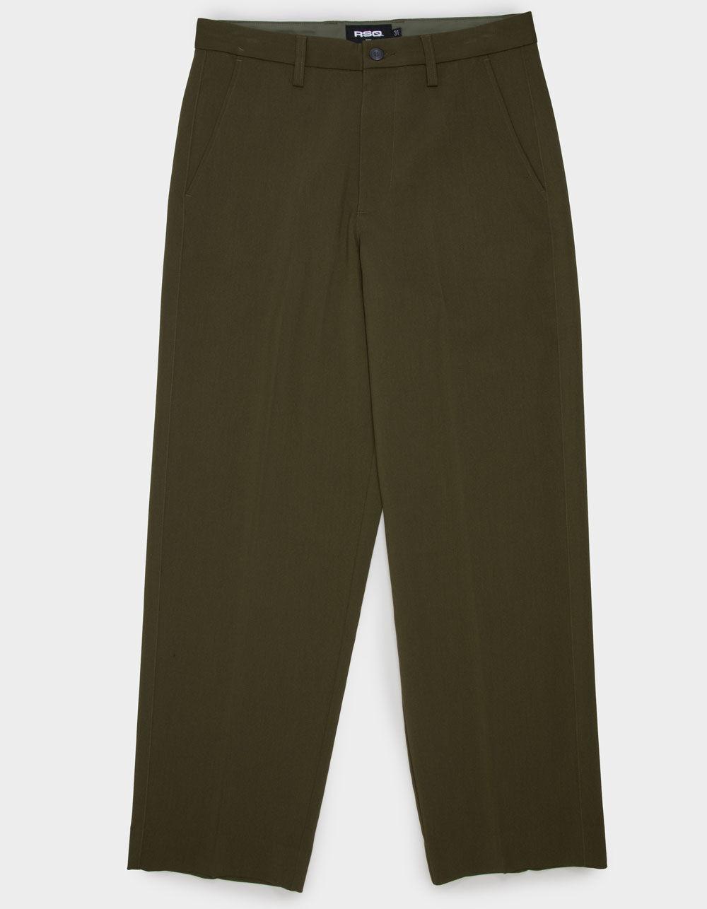RSQ Mens Baggy Trousers - DARK OLIVE Product Image