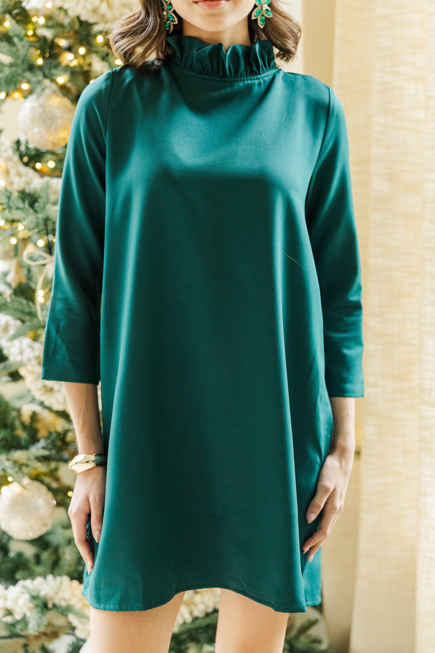 This Is It Emerald Green Swing Dress Female Product Image