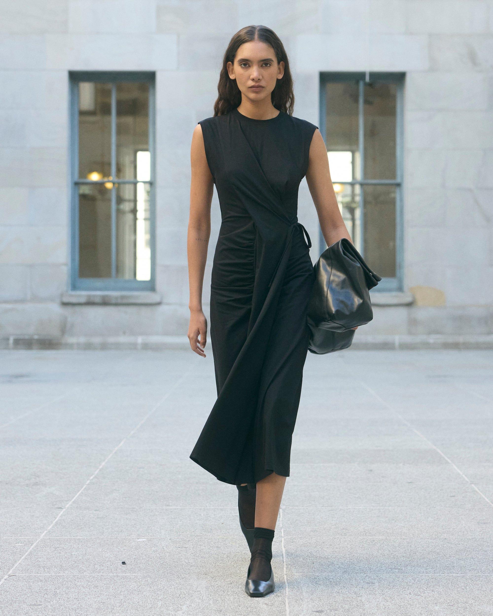 Agnes Twist-Drape Jersey Dress Product Image