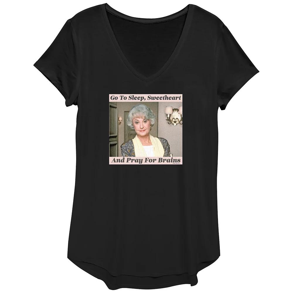 Women's The Golden Girls Dorothy Go To Sleep Sweetheart And Pray For Brains Graphic Tee,  Product Image