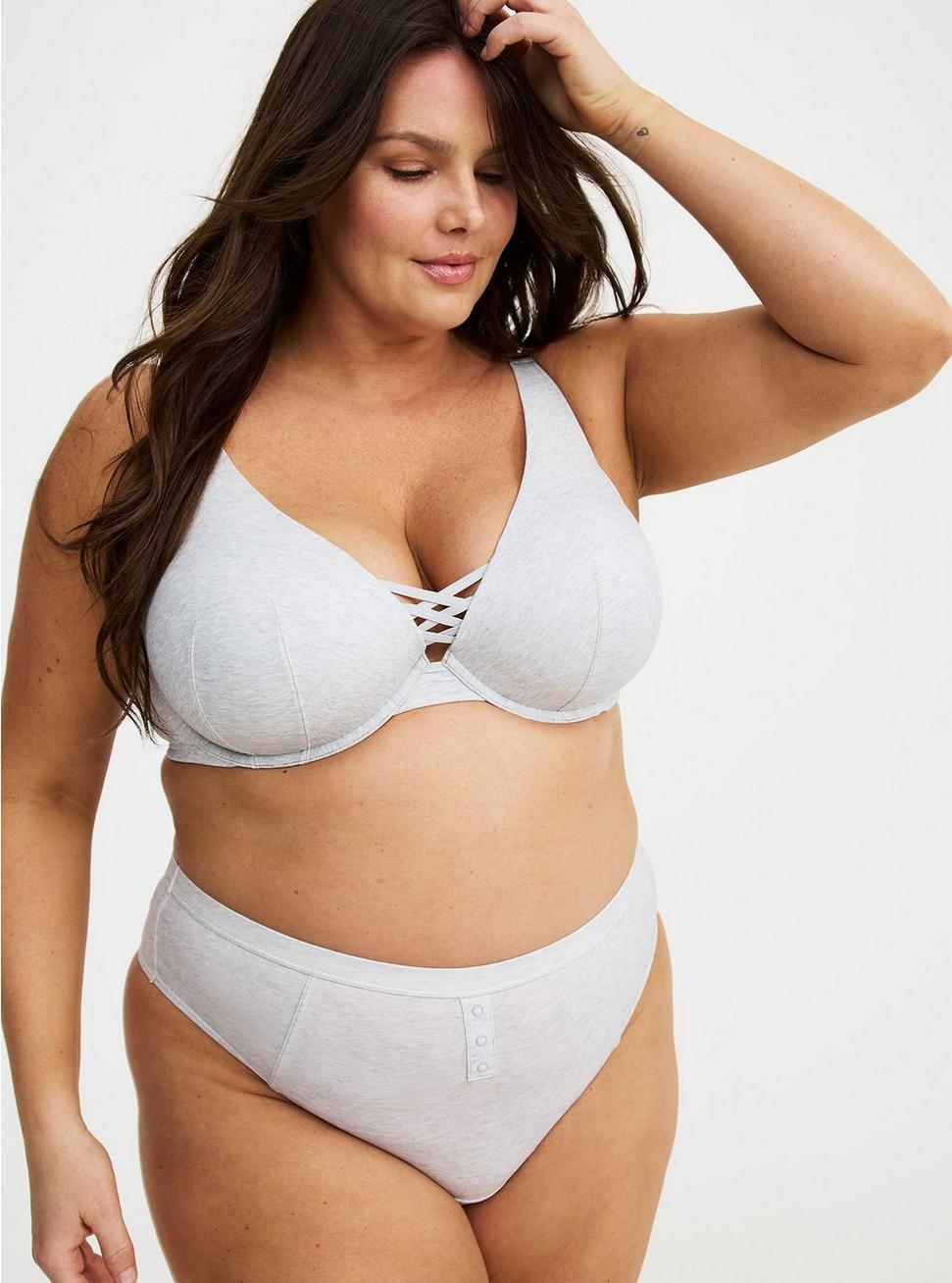 Heather Mid Rise Thong Panty Product Image