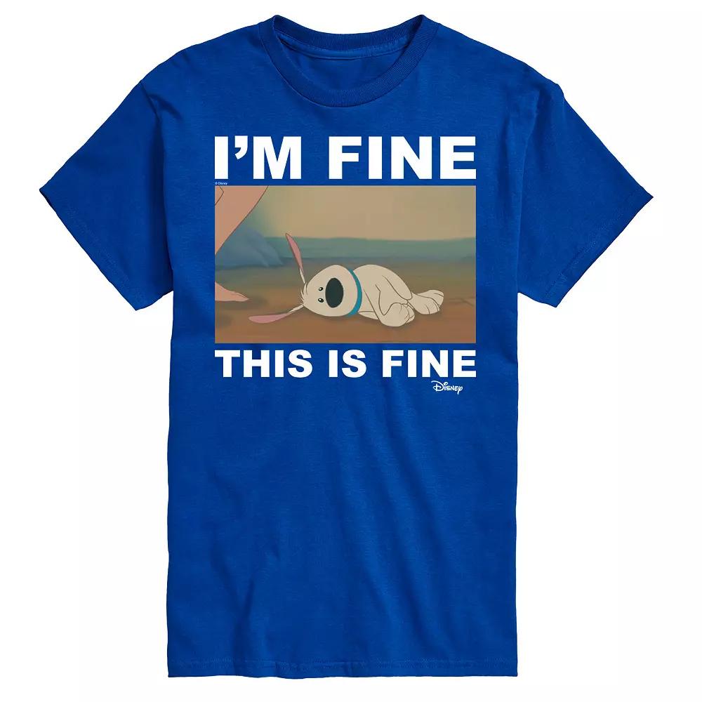 Disney Princess Big & Tall I'm Fine This Is Fine Graphic Tee, Men's,  Product Image