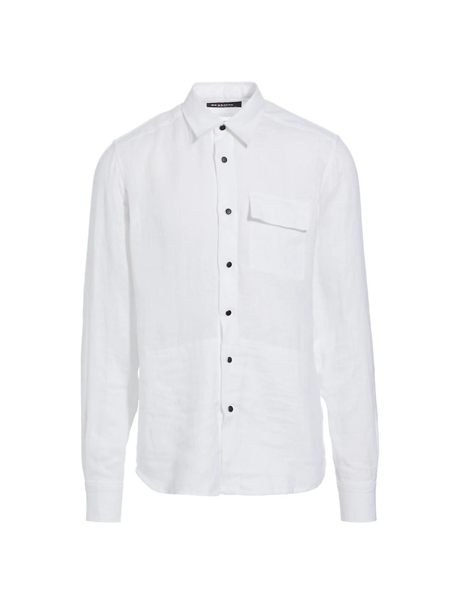 Mens Buba Linen Button-Front Shirt Product Image