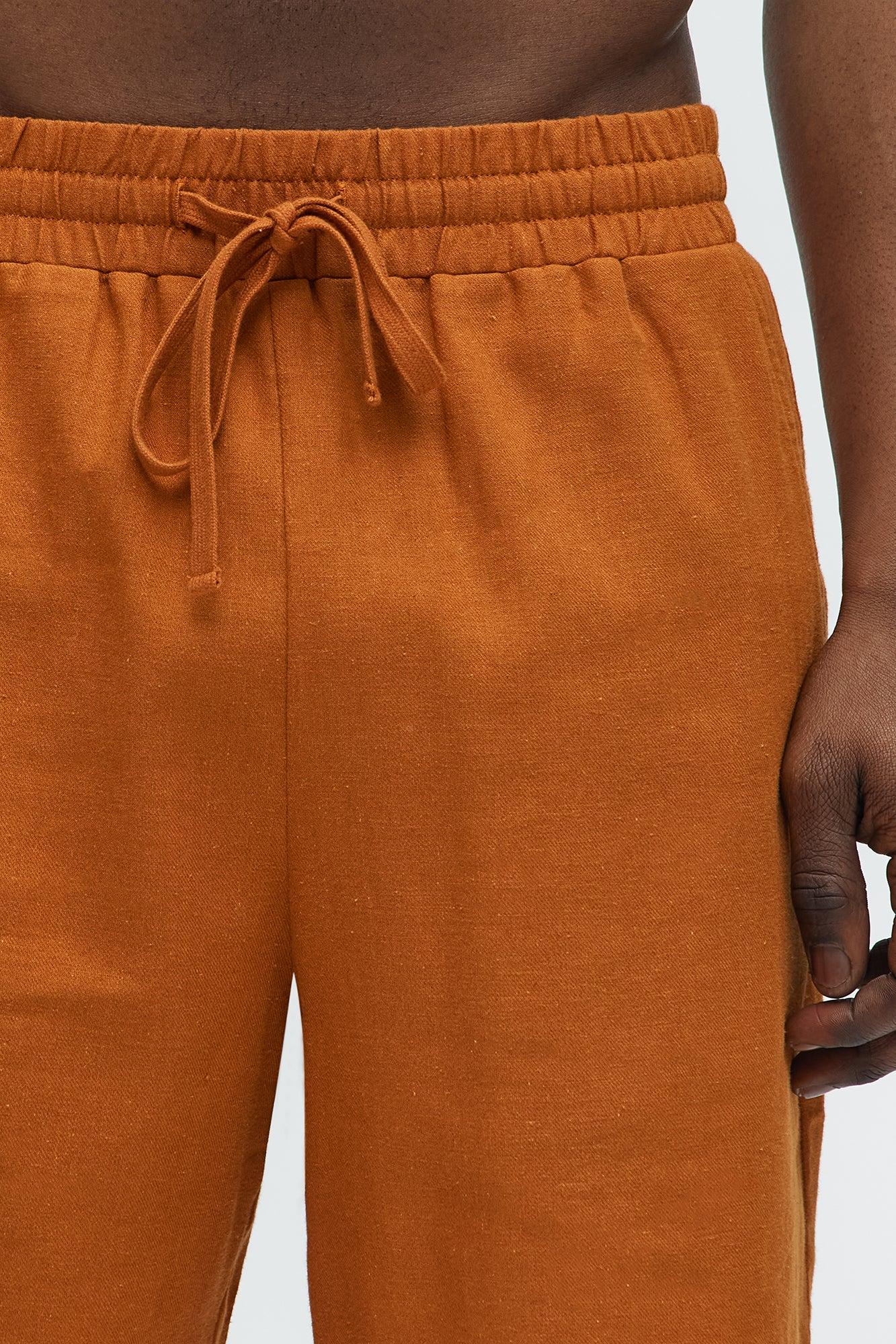 Bahamas Linen Shorts - Rust Product Image