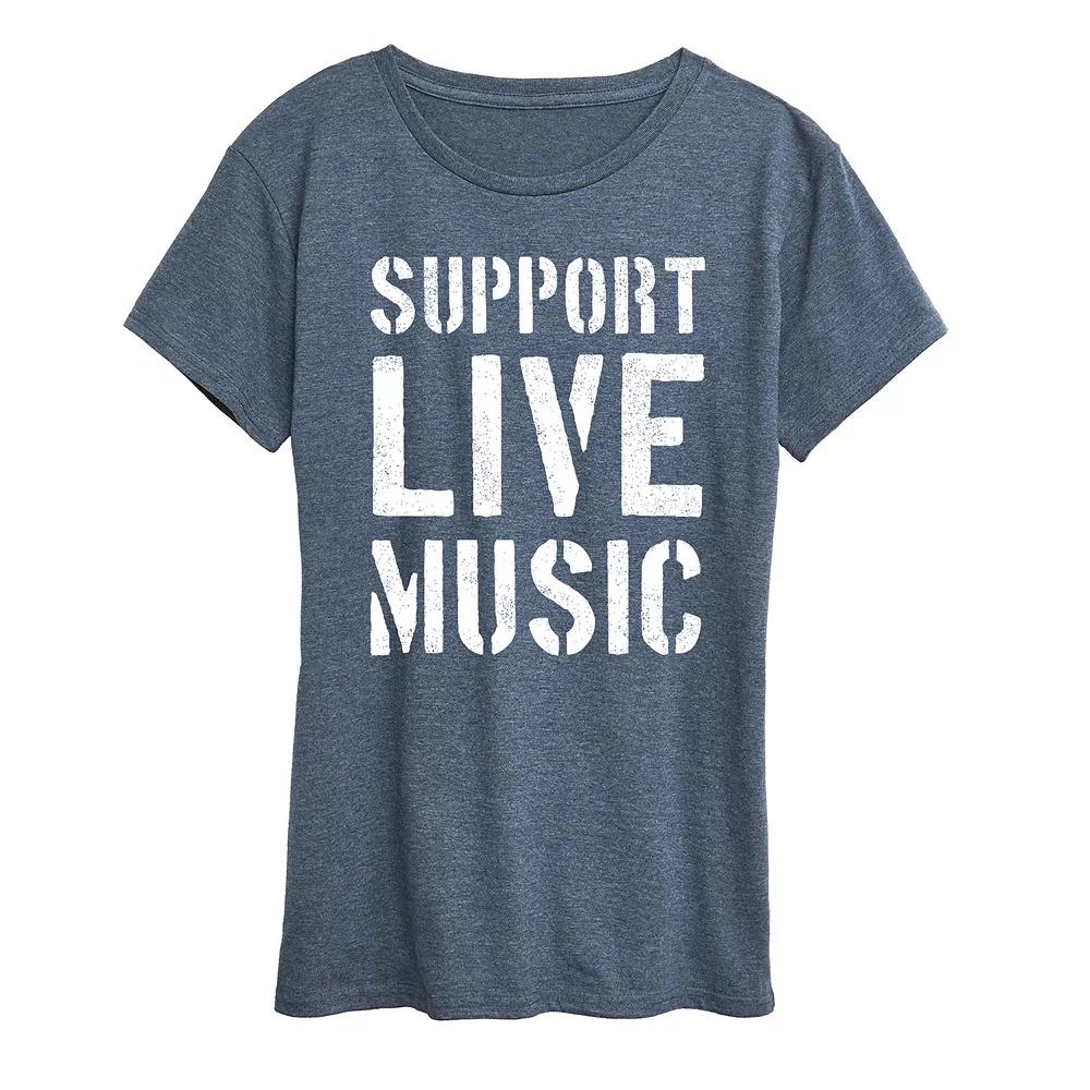 Women's Support Live Music Graphic Tee,  Product Image