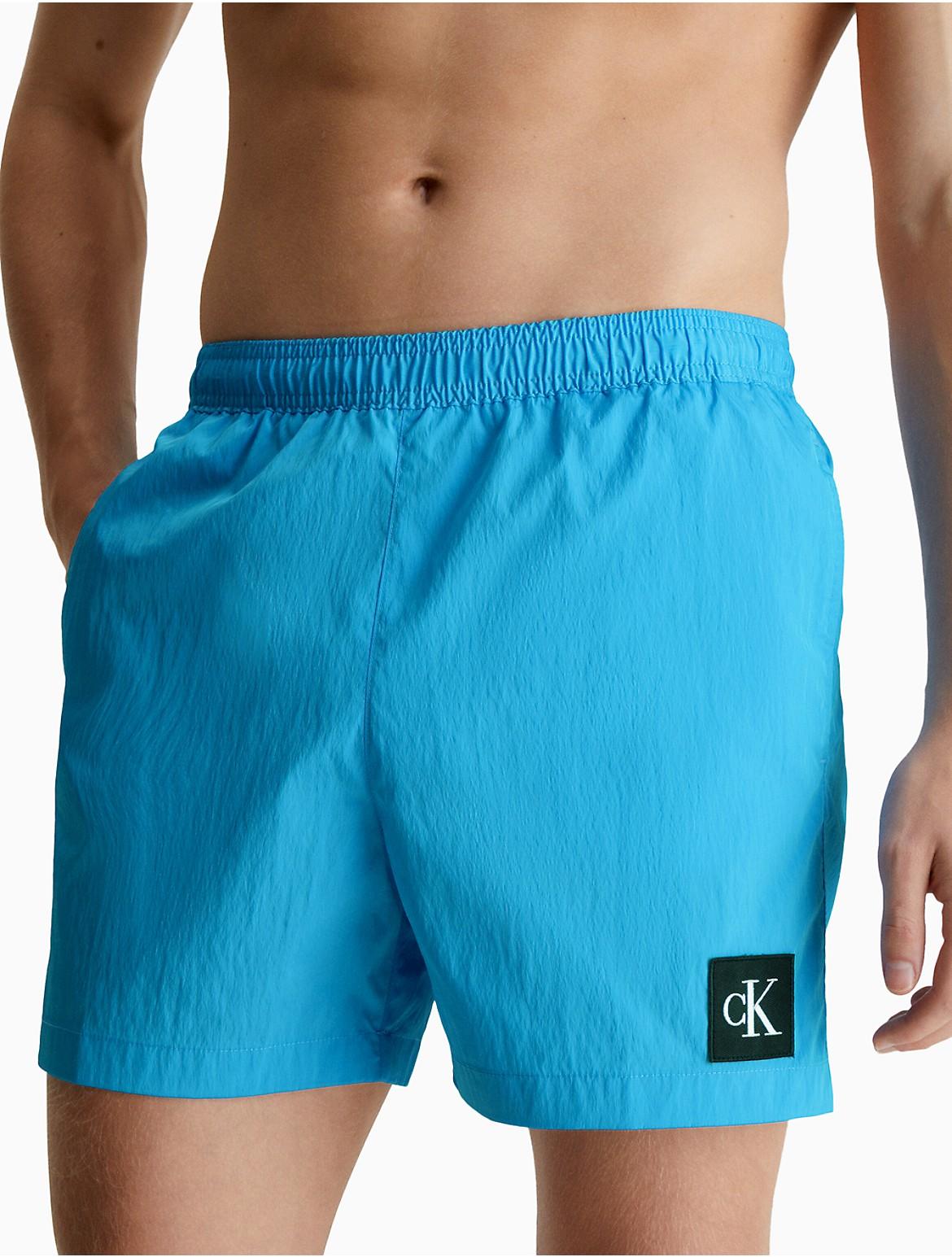 Calvin Klein Mens Nylon Drawstring Waist Swim Shorts - Blue Product Image