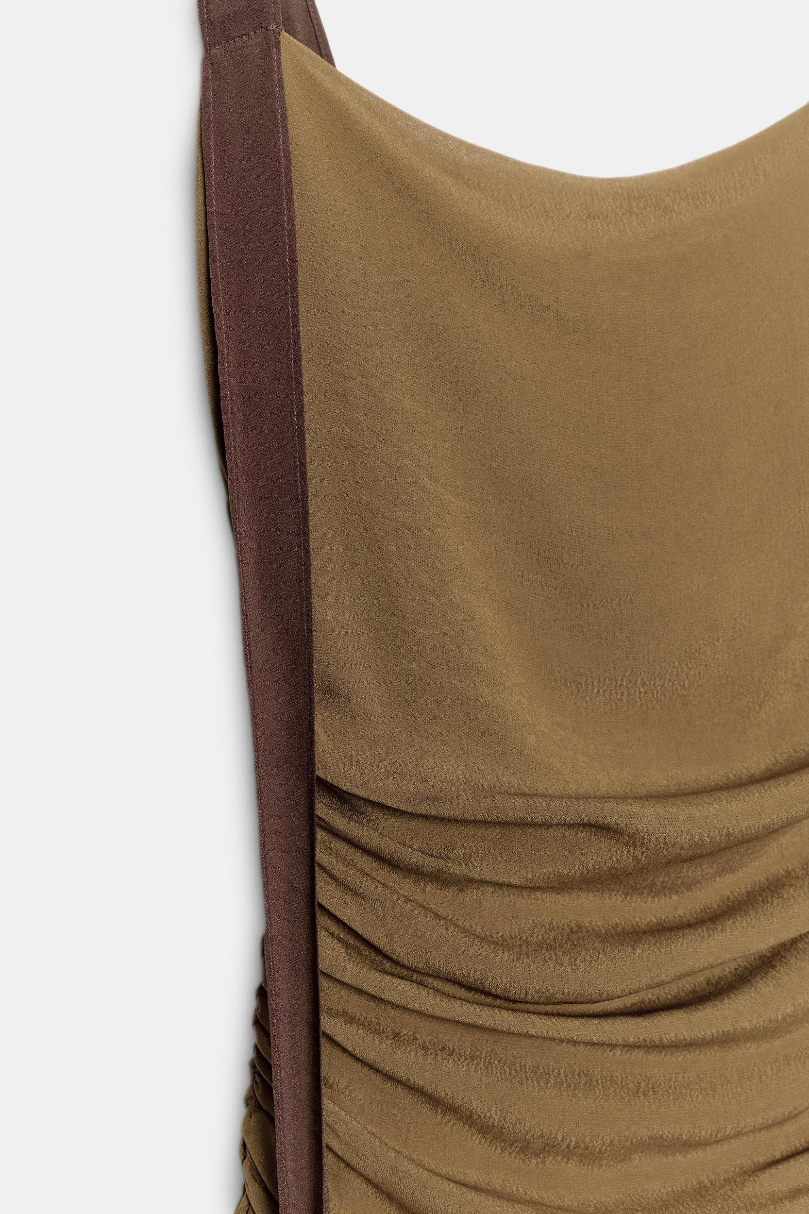 DRAPED GEORGETTE DRESS Product Image