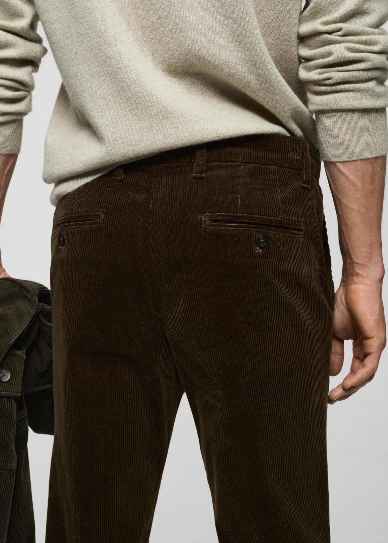 Corduroy slim-fit pants - Men | MANGO USA Product Image
