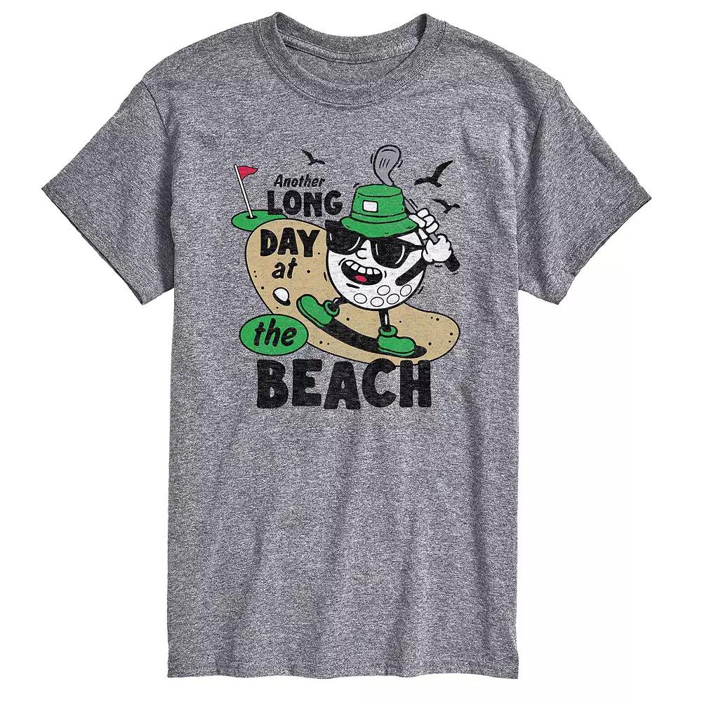 Men's Long Day at the Beach Golfing Graphic Tee,  Product Image