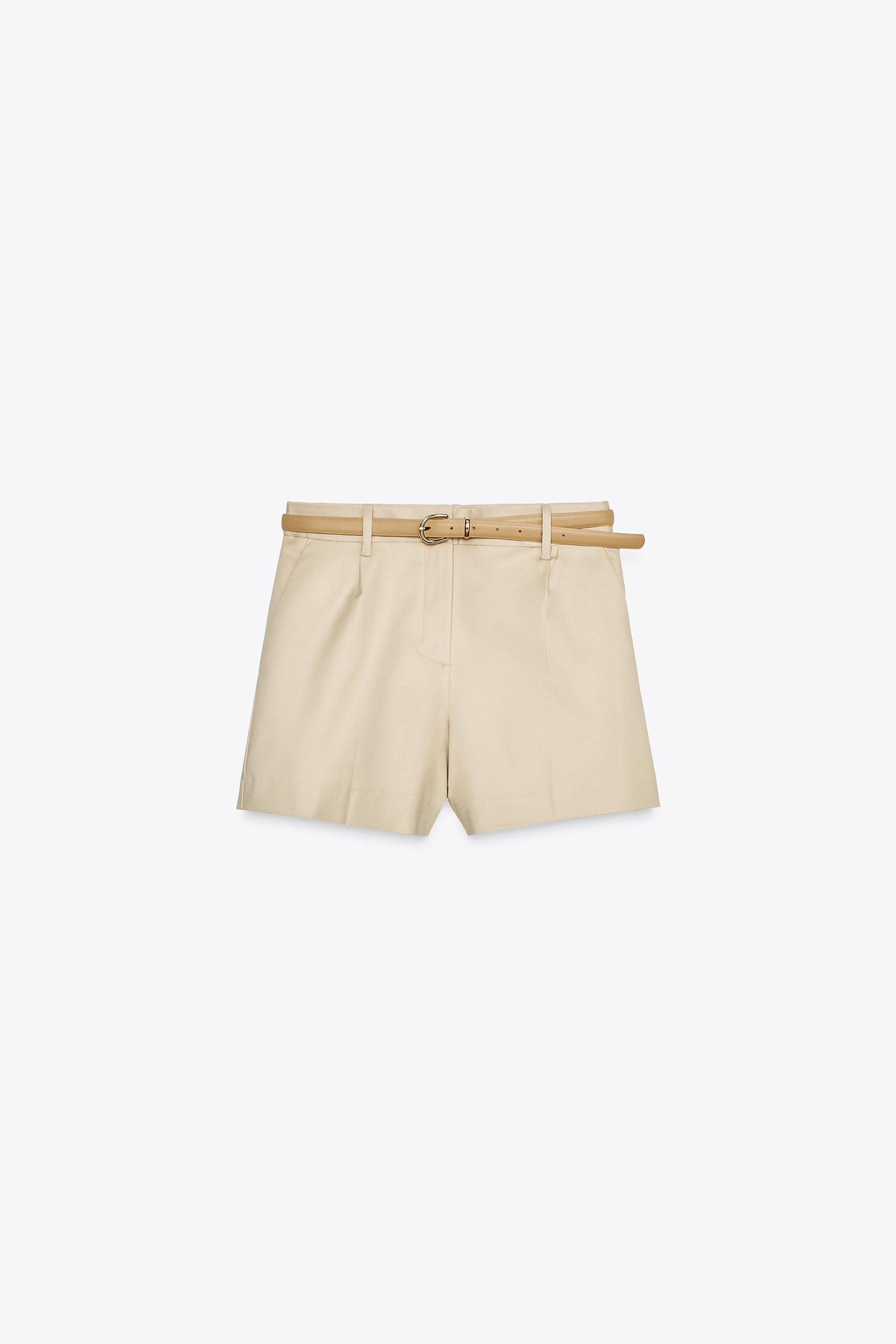 BELTED SHORTS WITH DARTS Product Image